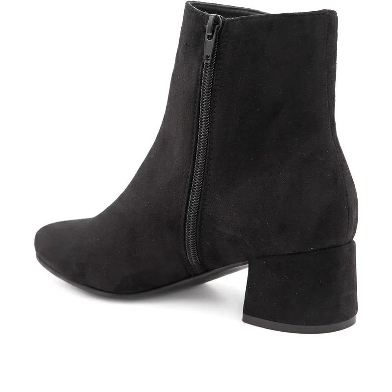 Wide Fit Smart Block Heel Ankle Boots - WBINS44007 / 329 746 - Black