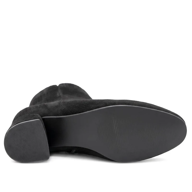 Wide Fit Smart Block Heel Ankle Boots - WBINS44007 / 329 746 - Black