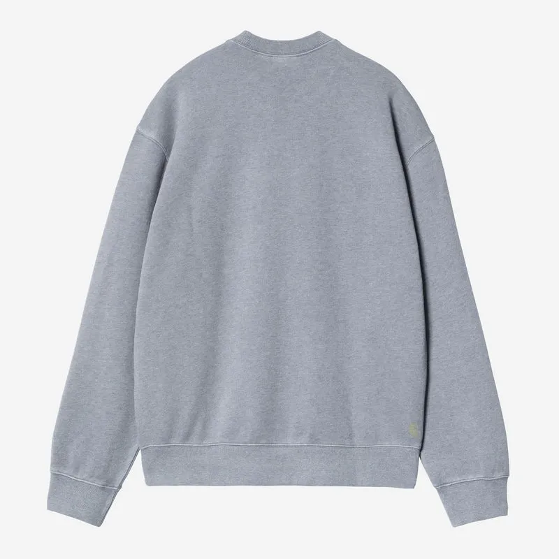 Carhartt WIP Herren-Sweatshirt Caspian | Schattiges Blaumeliert, stückgefärbt