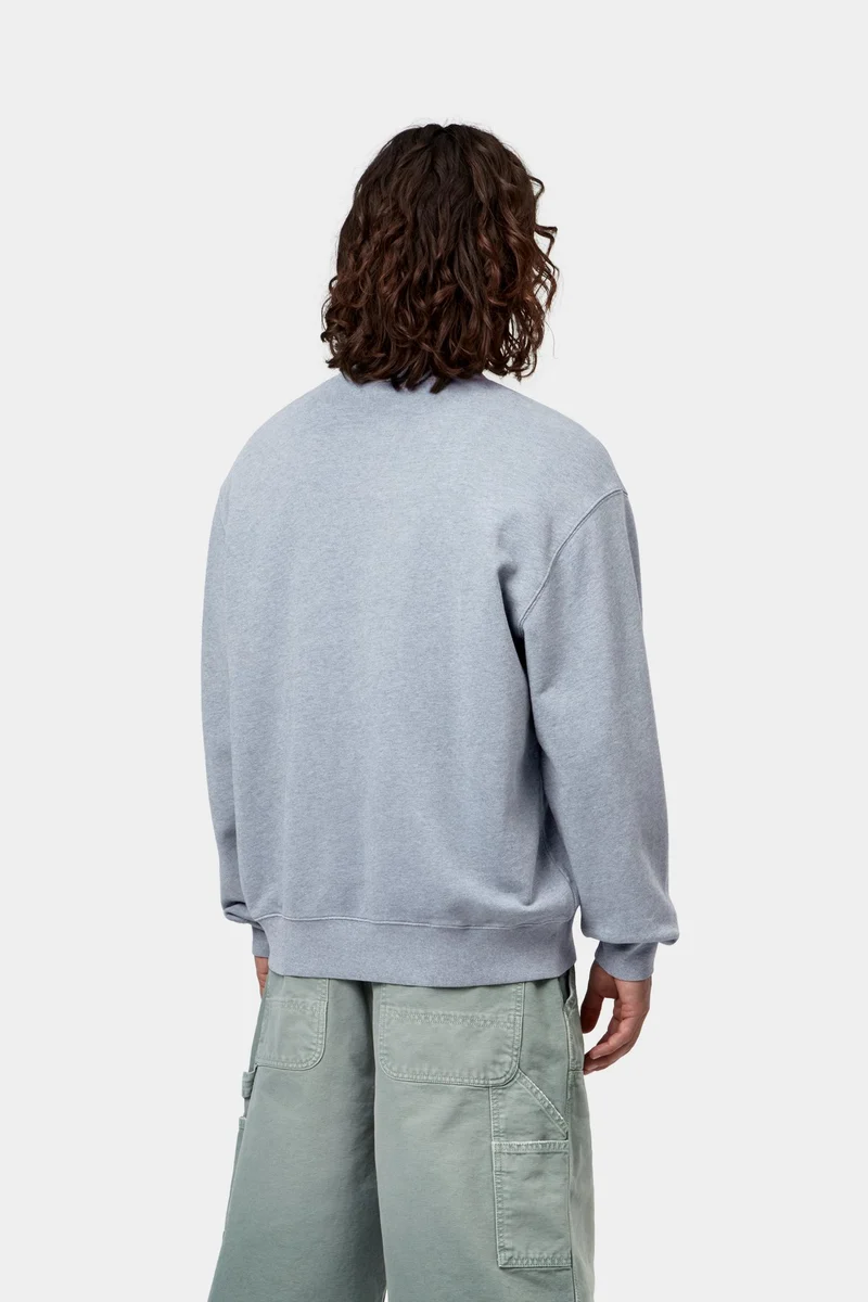 Carhartt WIP Herren-Sweatshirt Caspian | Schattiges Blaumeliert, stückgefärbt