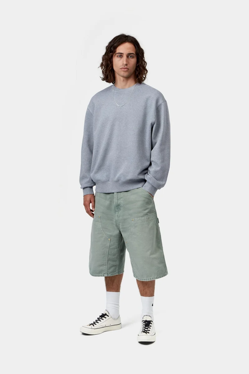 Carhartt WIP Herren-Sweatshirt Caspian | Schattiges Blaumeliert, stückgefärbt