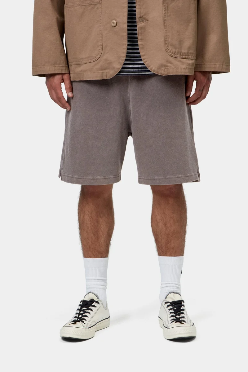 Carhartt WIP Harper Sweatshorts für Herren | Tabakfarben, stückgefärbt