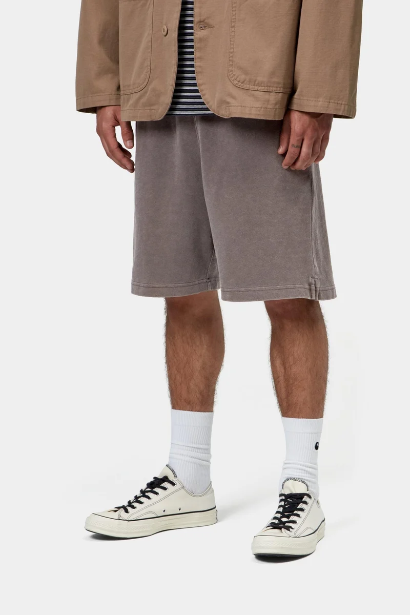Carhartt WIP Harper Sweatshorts für Herren | Tabakfarben, stückgefärbt