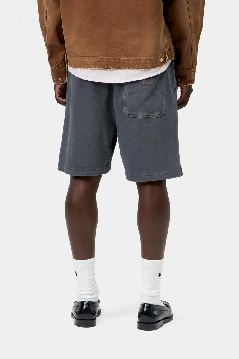 Carhartt WIP Harper Sweatshorts für Herren | Carbon-Stückfärbung