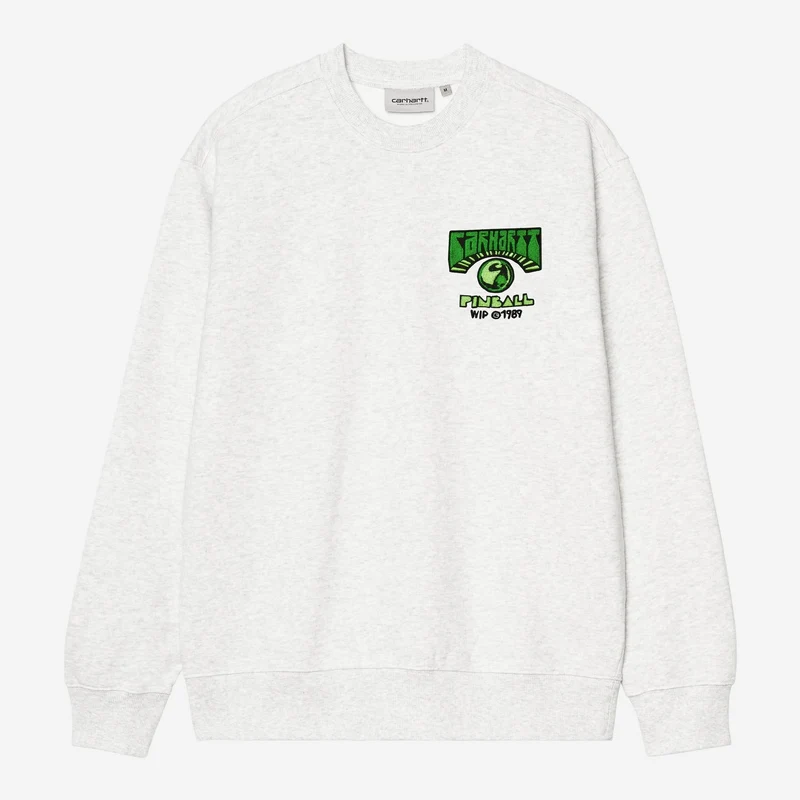 Carhartt WIP Mens PinbaSweatshirt | Ash Heather