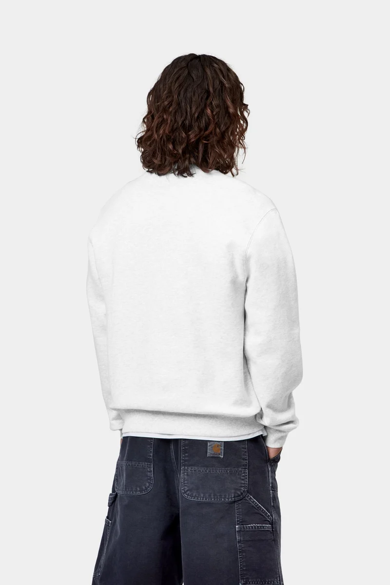 Carhartt WIP Mens PinbaSweatshirt | Ash Heather