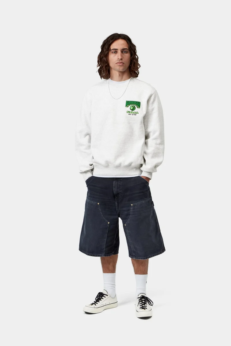 Carhartt WIP Mens PinbaSweatshirt | Ash Heather
