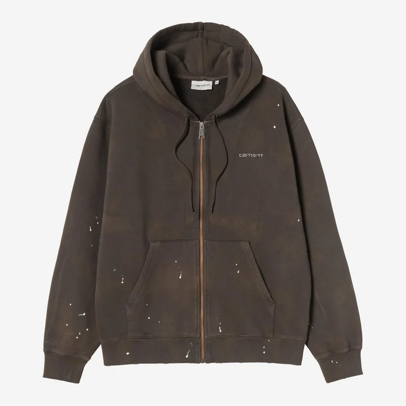 Carhartt WIP Malerjacke mit Kapuze für Herren | Tabakzerstörungs-Waschspritzer