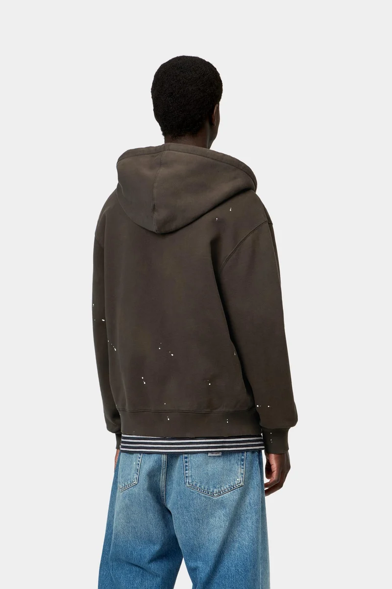 Carhartt WIP Malerjacke mit Kapuze für Herren | Tabakzerstörungs-Waschspritzer