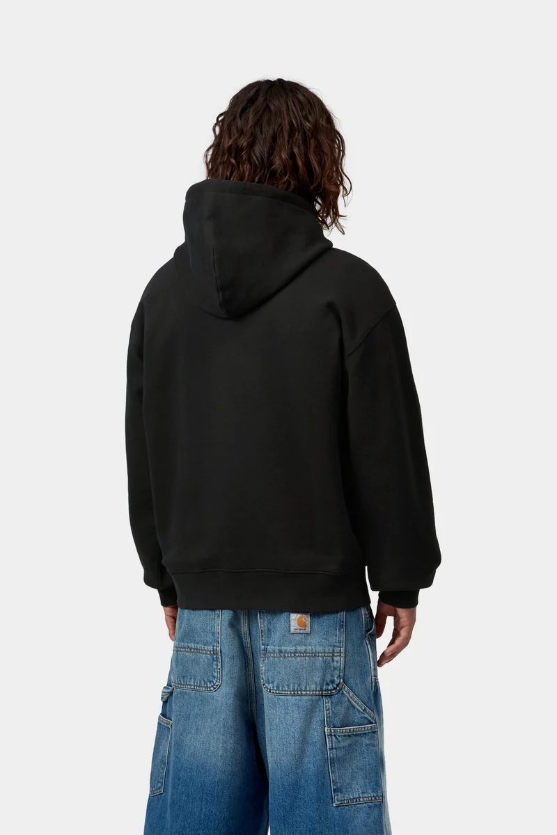 Carhartt WIP Herren-Kapuzenpullover mit Autoaufkleber | Schwarz