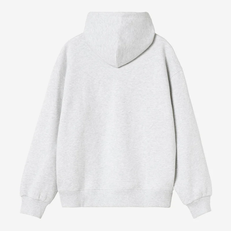 Carhartt WIP Herren-Kapuzenpullover mit Autoaufkleber | Aschgrau meliert