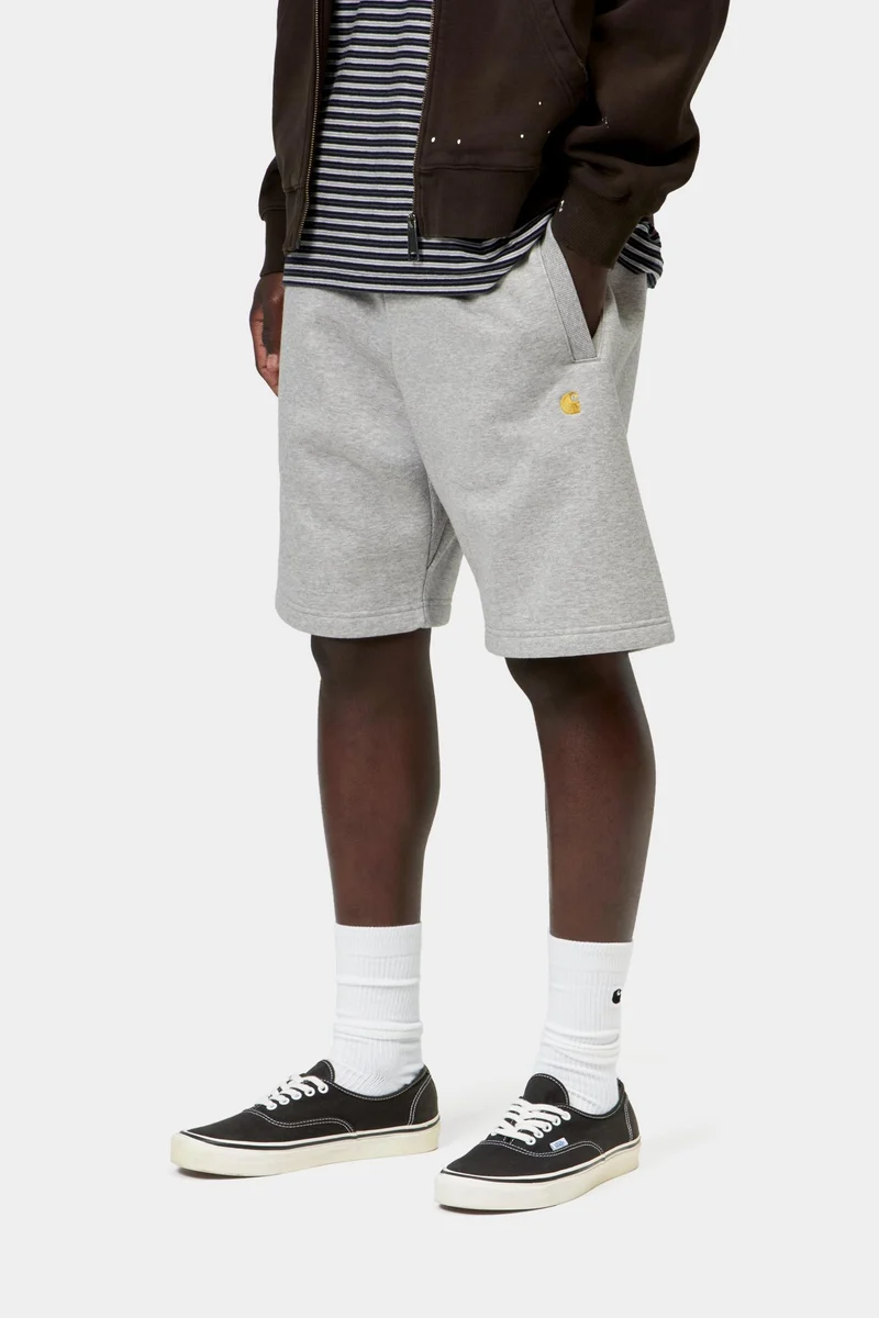 Carhartt WIP Chase Sweatshorts für Herren | Grau meliert