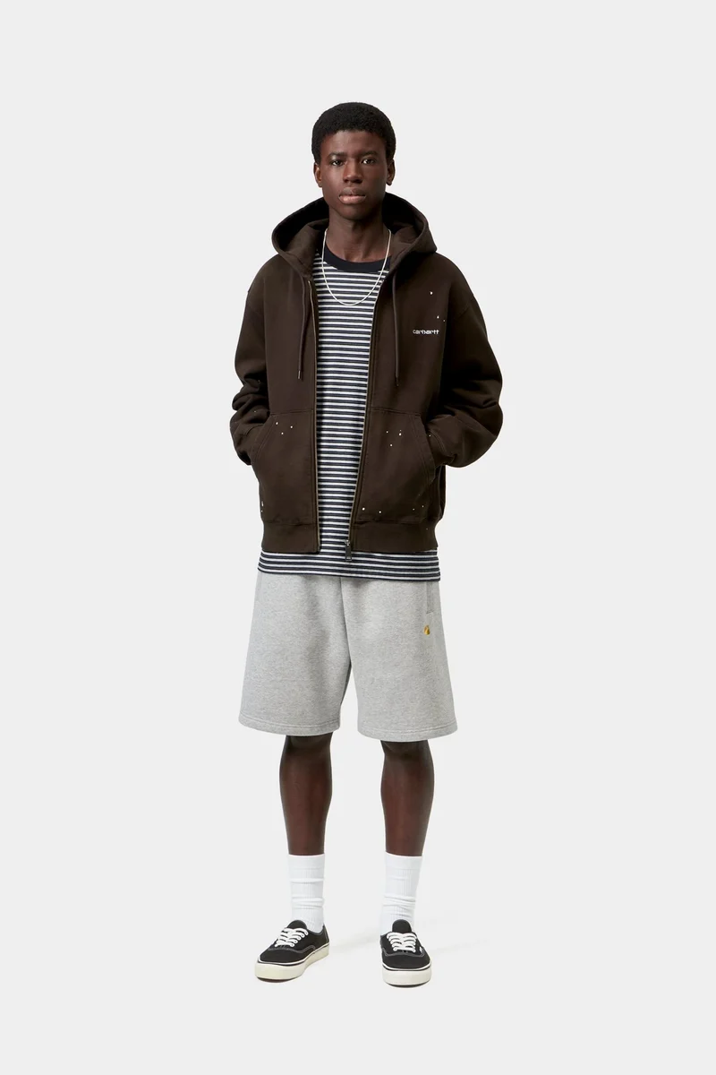 Carhartt WIP Chase Sweatshorts für Herren | Grau meliert