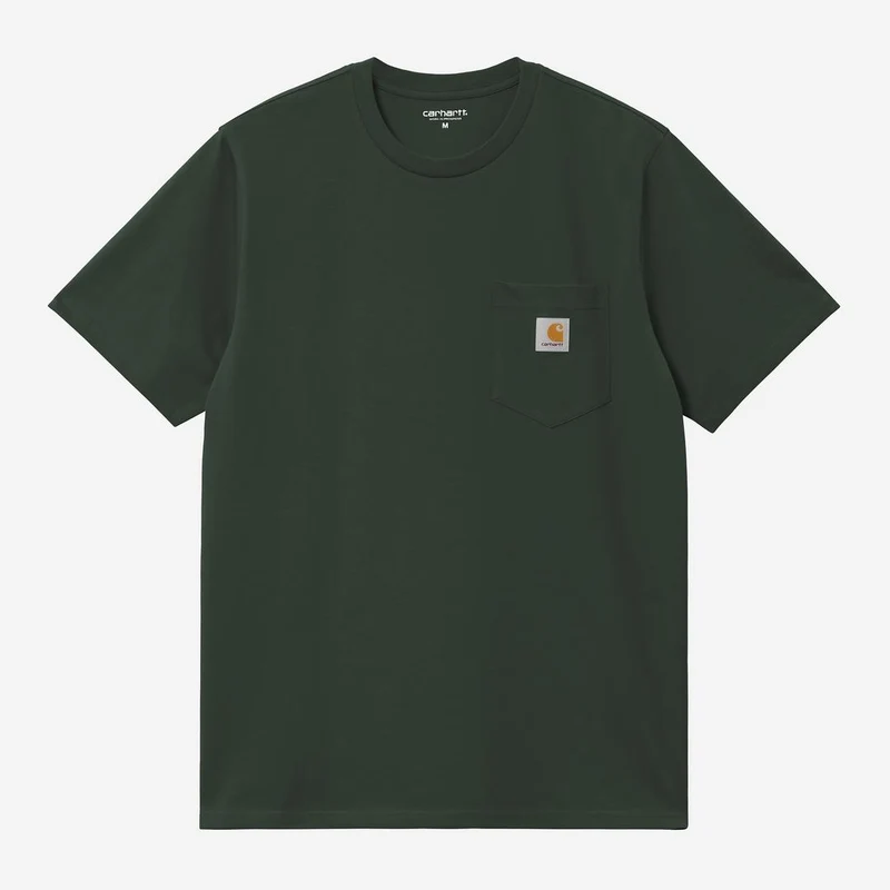 Carhartt WIP Herren-T-Shirt mit Brusttasche | Dunkler Skarabäus