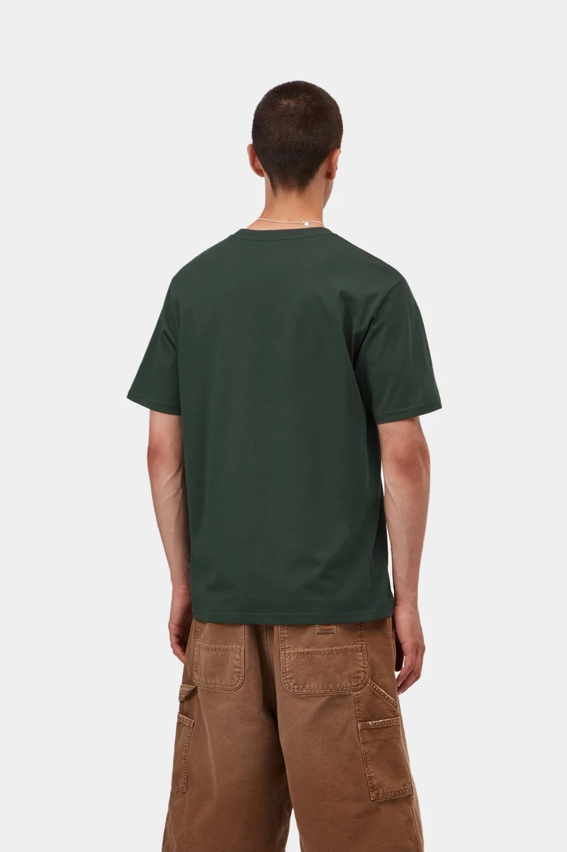 Carhartt WIP Herren-T-Shirt mit Brusttasche | Dunkler Skarabäus