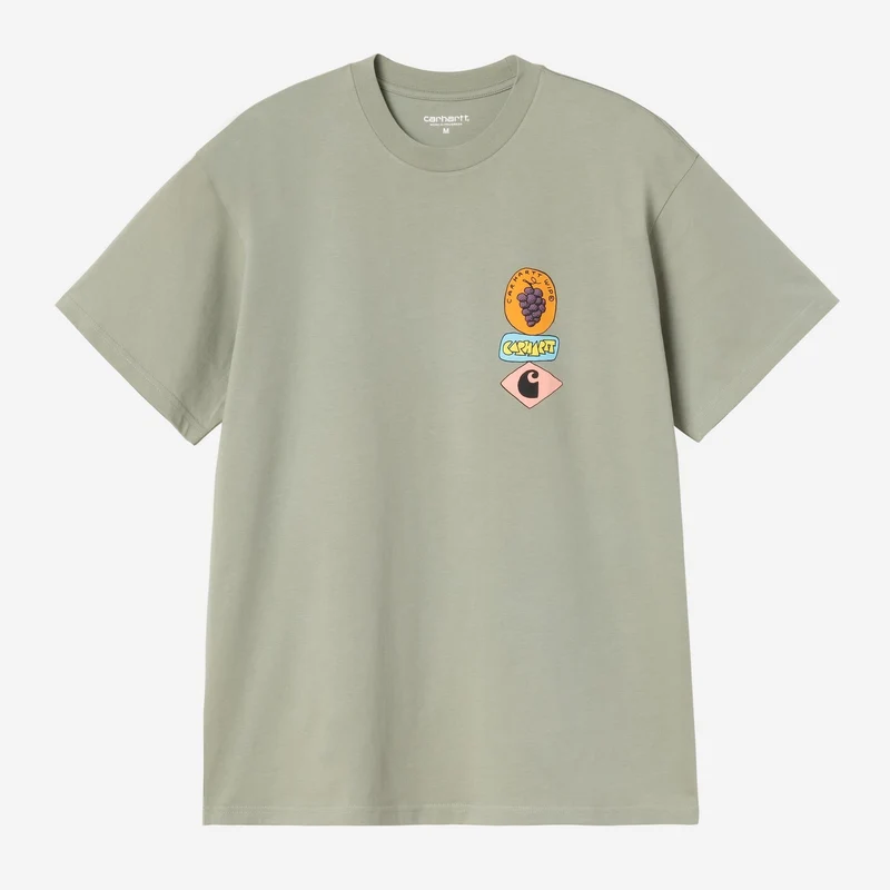 Carhartt WIP Herren-T-Shirt mit Traubenmuster | Schattiges Grün