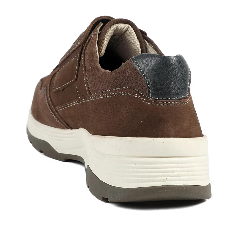 Extra-Wide Stretch Touch-Fasten Shoes - GUY / 326 966 - Brown