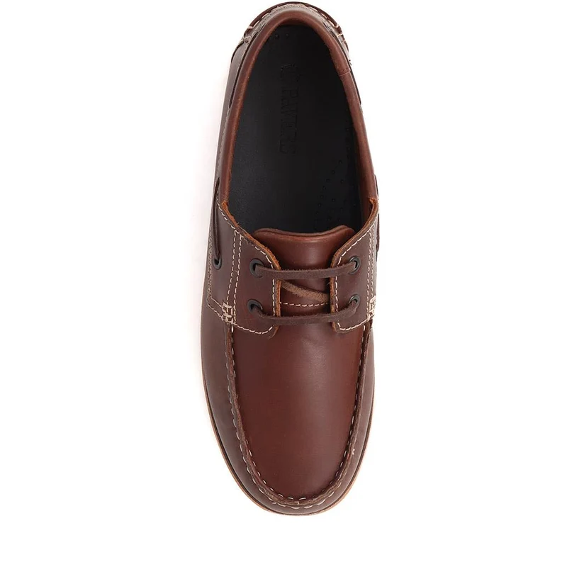 Wide Fit Leather Boat Shoes - SHAFI35003 / 321 523 - Brown