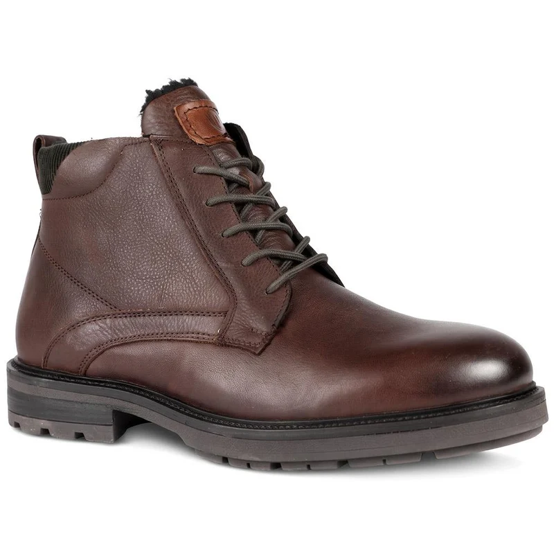 Wide Fit Smart Leather Lace Up Boots - RNB44000 / 330 105 - Dark Brown