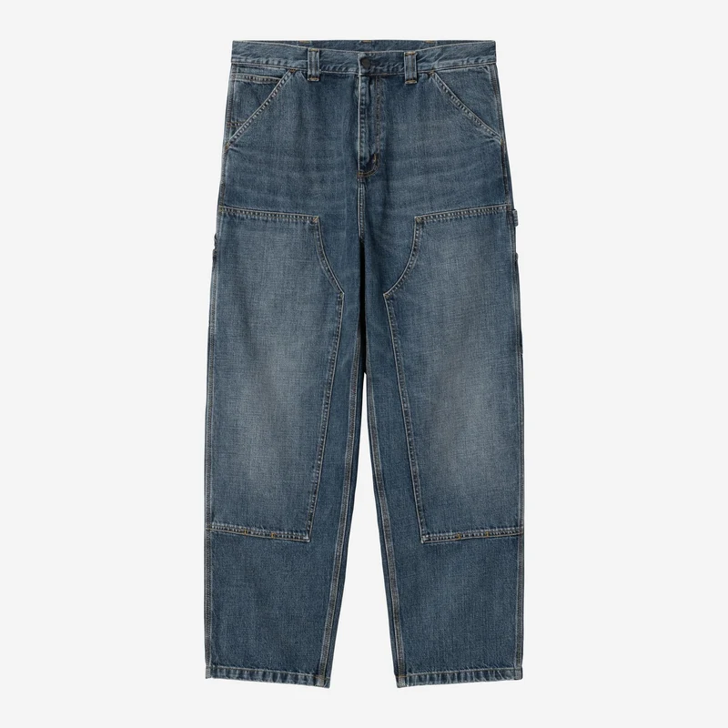 Carhartt WIP Herren OG Double Knee Hose | Dunkelblau, Used-Look