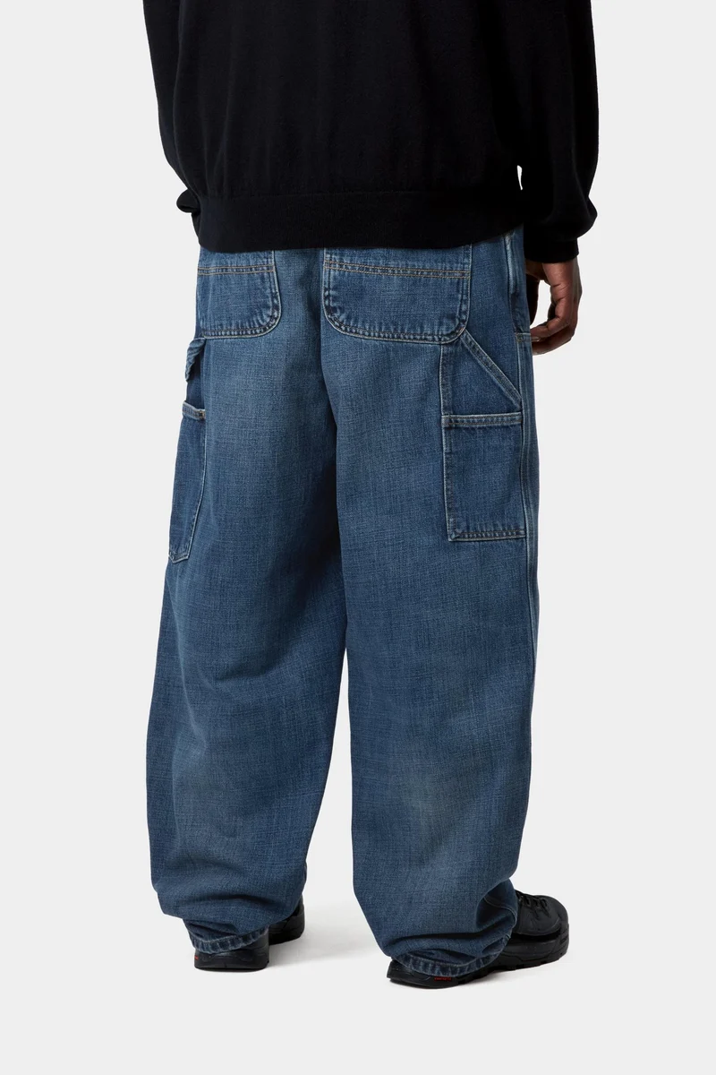 Carhartt WIP Herren OG Double Knee Hose | Dunkelblau, Used-Look