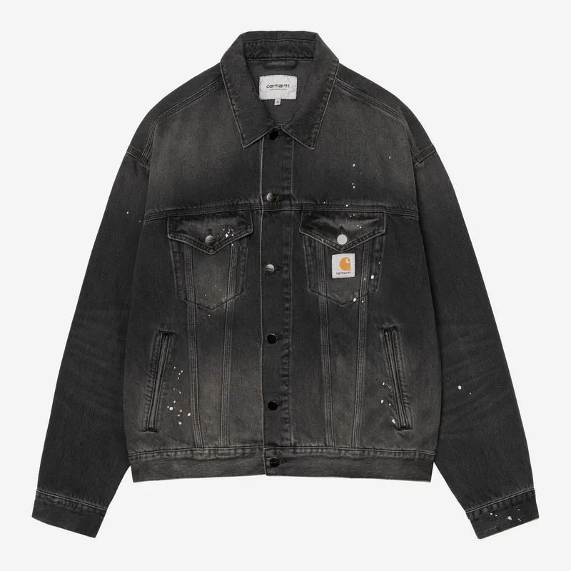 Carhartt WIP Helston Herrenjacke | Schwarz Destroy-Wash