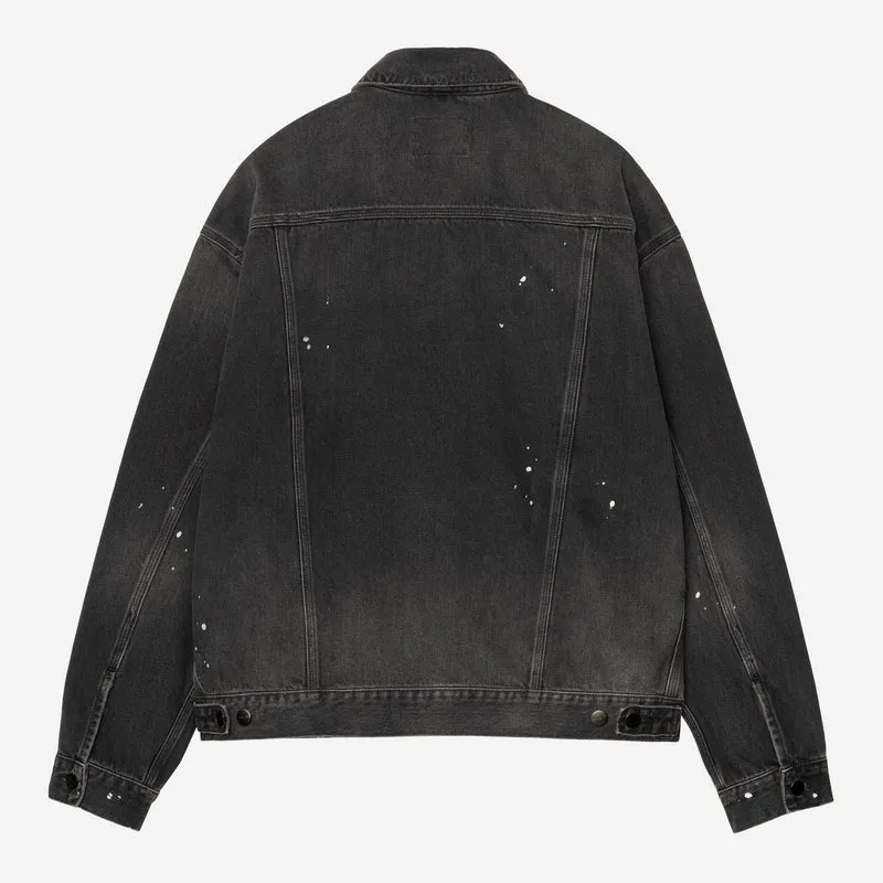 Carhartt WIP Helston Herrenjacke | Schwarz Destroy-Wash