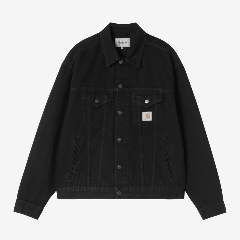 Carhartt WIP Helston Herrenjacke | Schwarz gewaschen