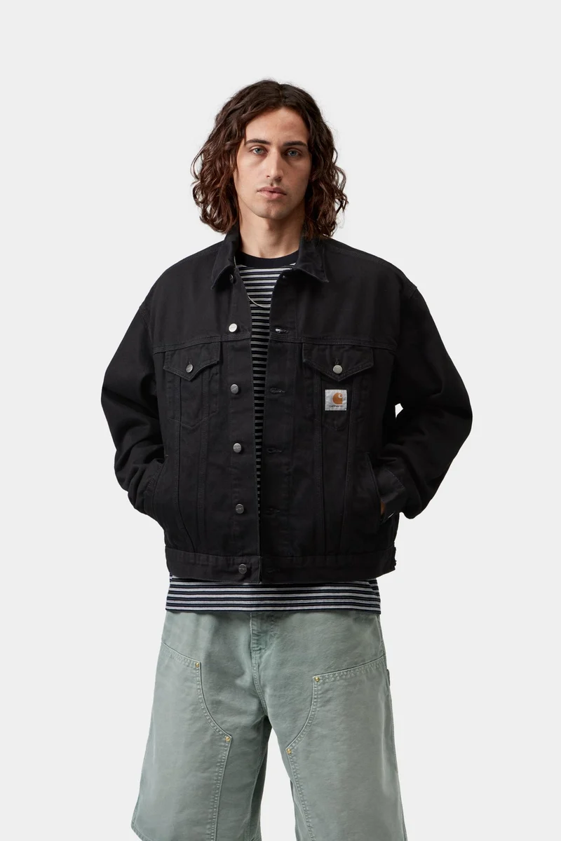 Carhartt WIP Helston Herrenjacke | Schwarz gewaschen