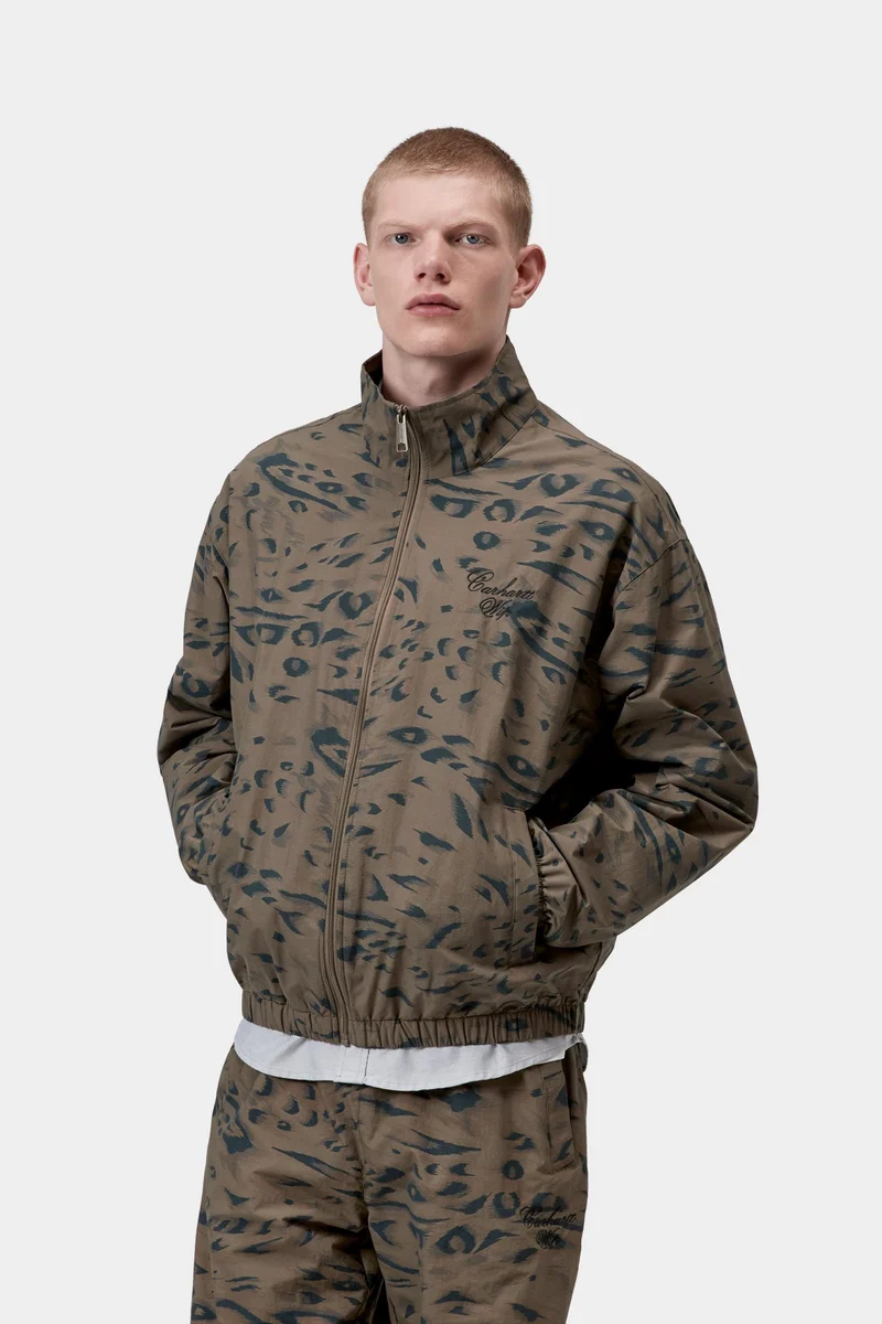 Carhartt WIP Travon Herrenjacke | Zypresse mit Entenfedernmuster