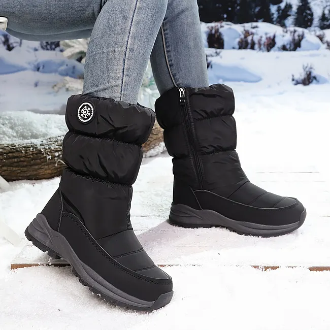 Muthoni - Hochwertiger Wadenhoher Winter Stiefel Für Den Schnee