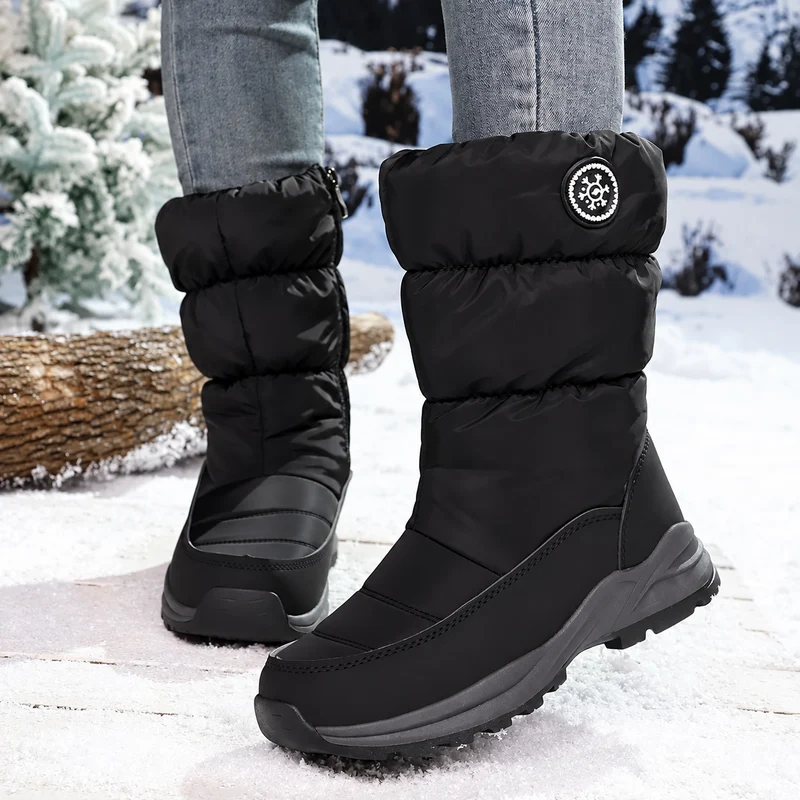 Muthoni - Hochwertiger Wadenhoher Winter Stiefel Für Den Schnee