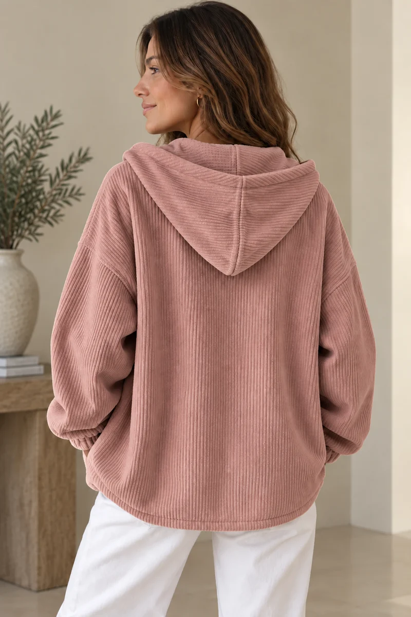 Nalina – Übergröße-Kapuzen Jacke Aus Cord