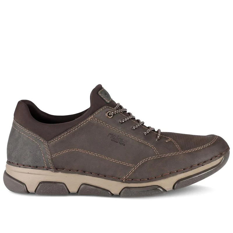 Rieker Wide Fit Bungee Lace Slip On Trainers - RKR44518 / 329 910 - Brown