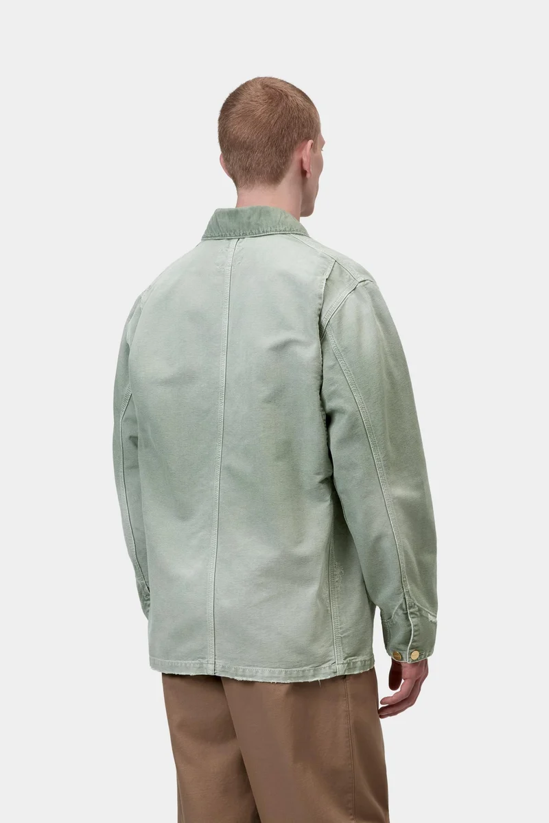 Carhartt WIP OG Chore Coat für Herren | Schattiges Grün, Destroy Wash