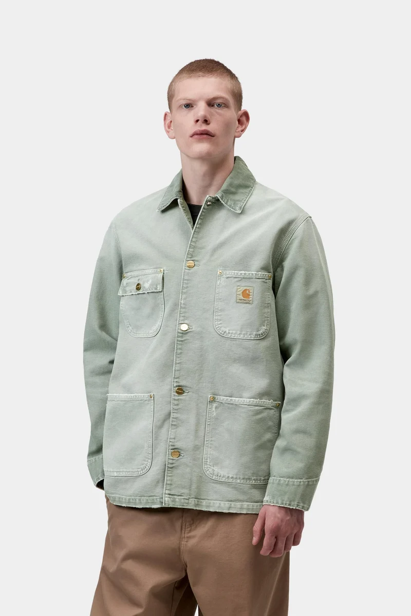 Carhartt WIP OG Chore Coat für Herren | Schattiges Grün, Destroy Wash