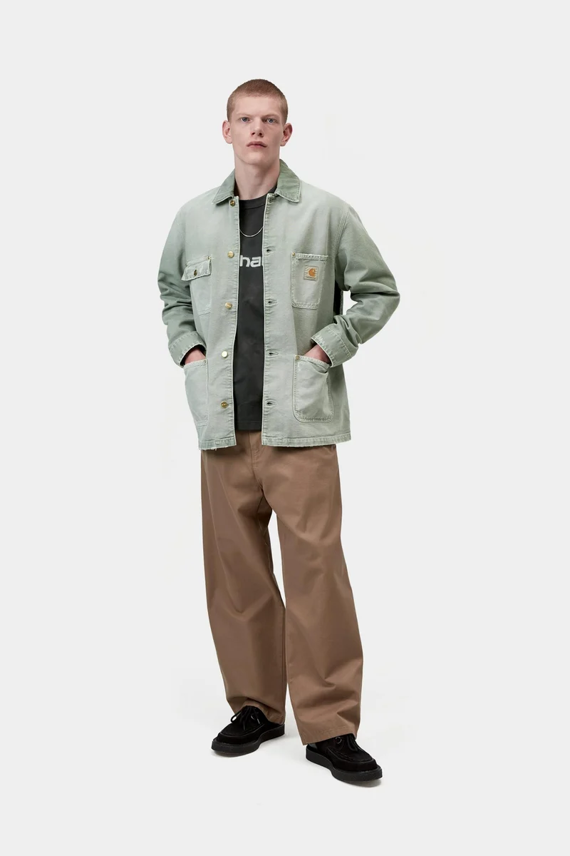 Carhartt WIP OG Chore Coat für Herren | Schattiges Grün, Destroy Wash