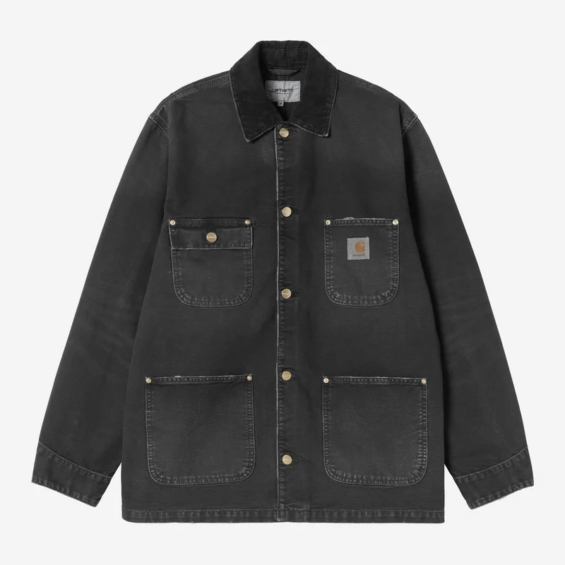 Carhartt WIP OG Chore Coat für Herren | Schwarz Destroy Wash