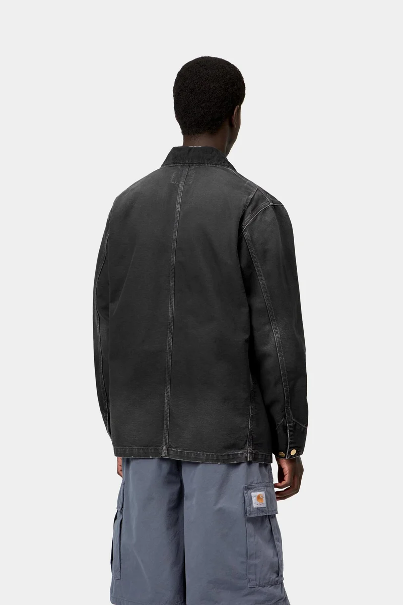 Carhartt WIP OG Chore Coat für Herren | Schwarz Destroy Wash