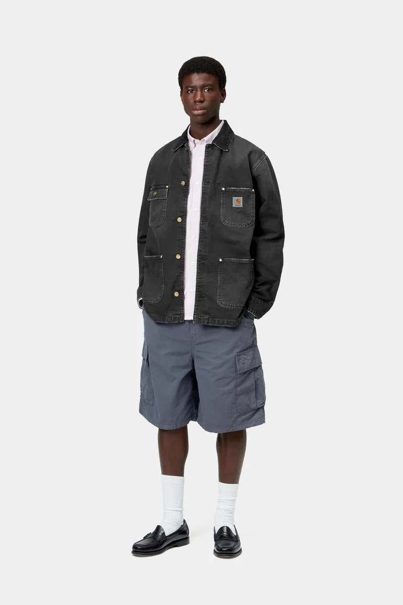 Carhartt WIP OG Chore Coat für Herren | Schwarz Destroy Wash
