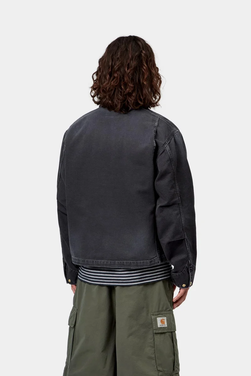 Carhartt WIP Herren OG Arcan Jacke | Schwarze Destroy-Waschung