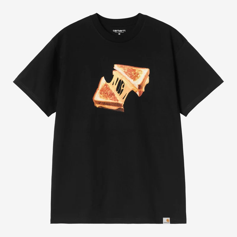 Carhartt WIP Herren-T-Shirt mit Käsetoast | Schwarz