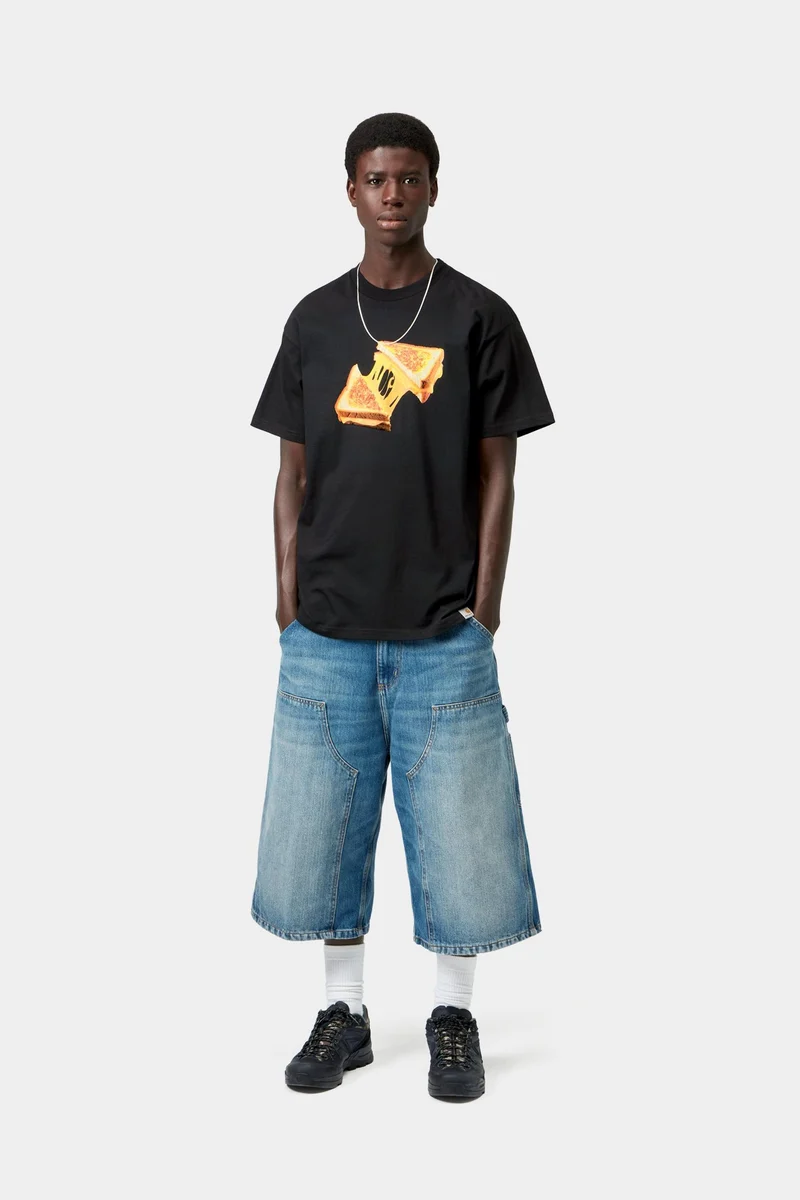 Carhartt WIP Herren-T-Shirt mit Käsetoast | Schwarz