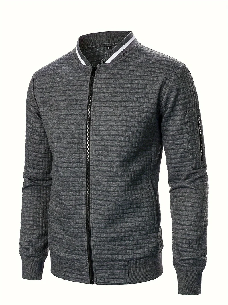 Benjie - Strick Jacke Mit Stehkragen Und Reißverschluss