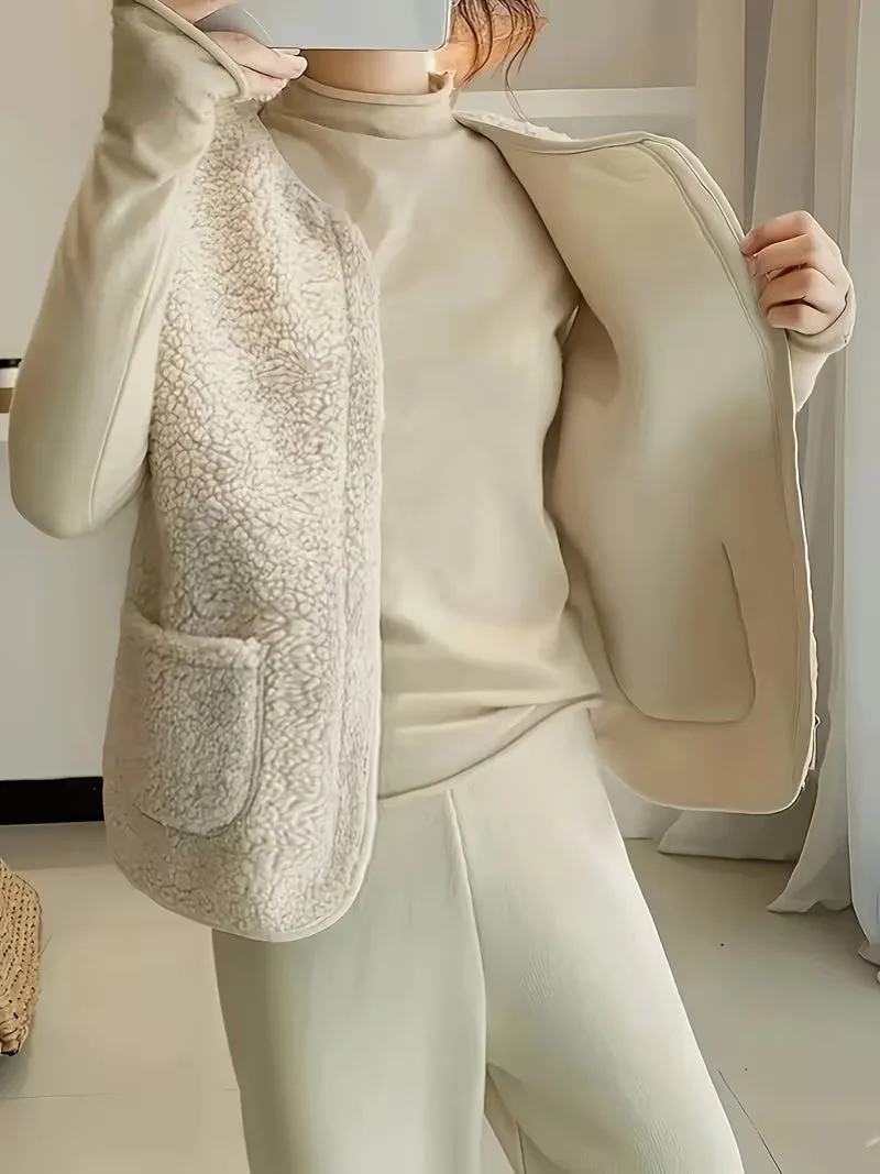 Miona – Plüsch-Fleece-Weste Mit Taschen