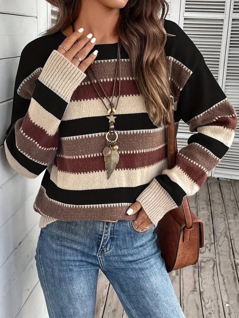 Fadina – Langärmeliger Strickpullover