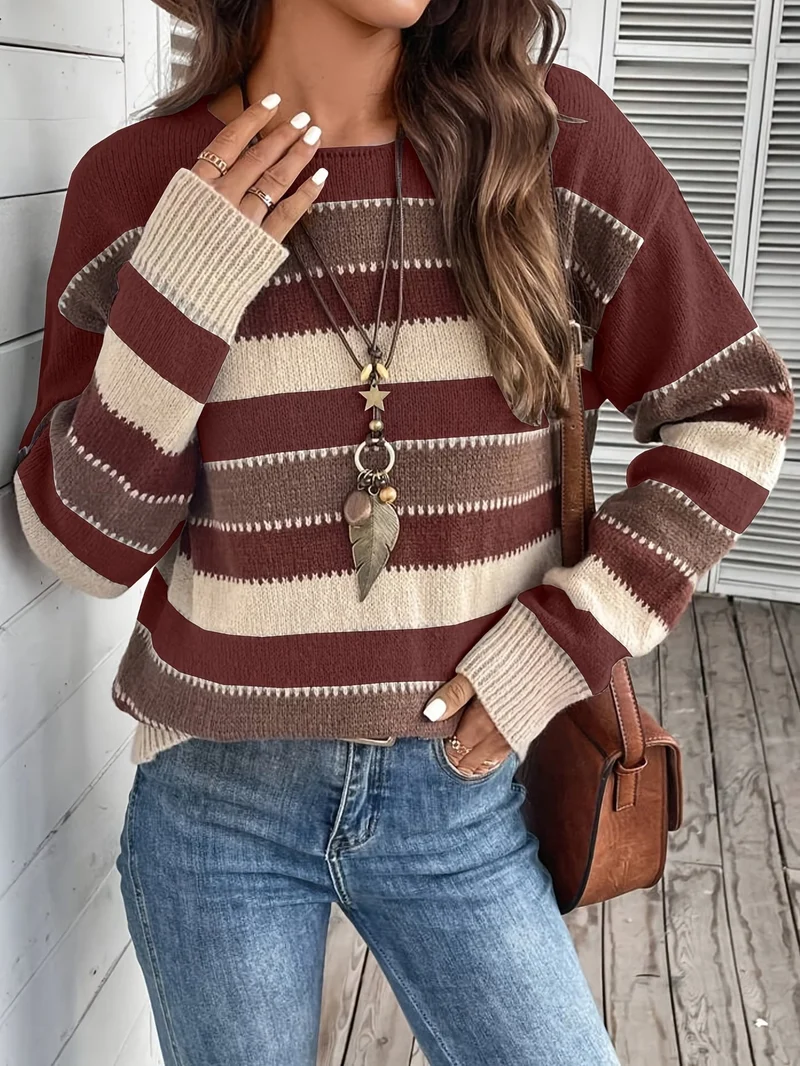 Fadina – Langärmeliger Strickpullover