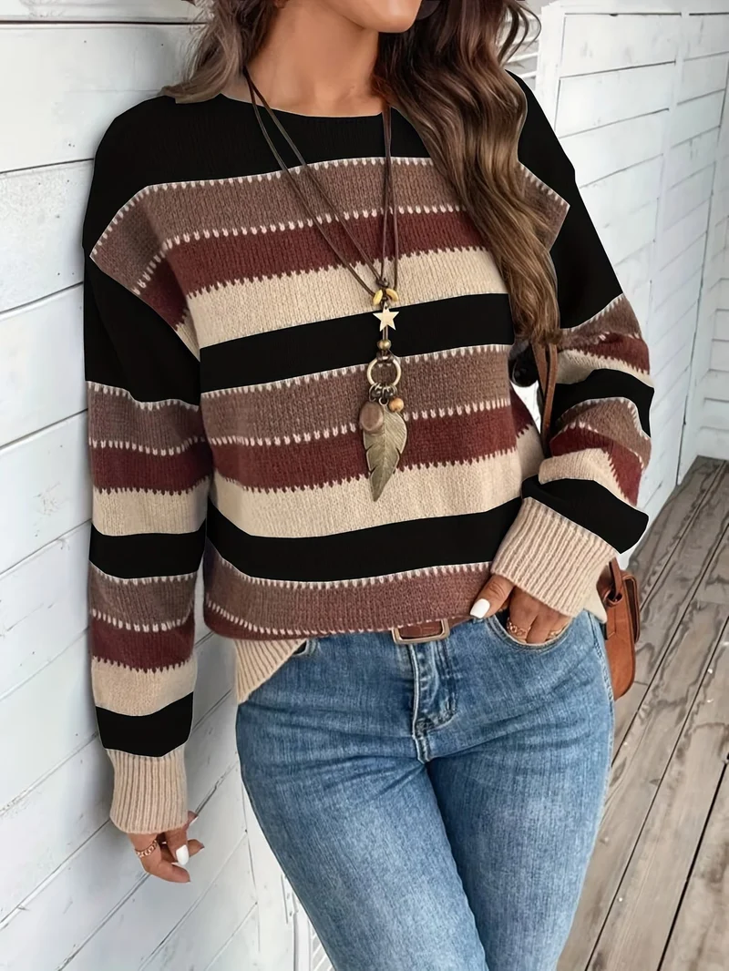 Fadina – Langärmeliger Strickpullover