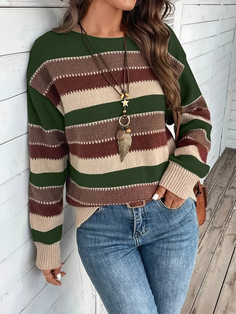 Fadina – Langärmeliger Strickpullover