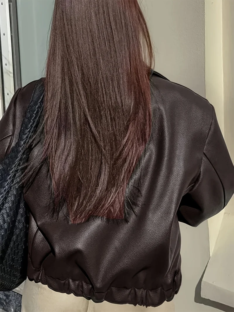 Thida – PU-Lederjacke mit Reißverschluss